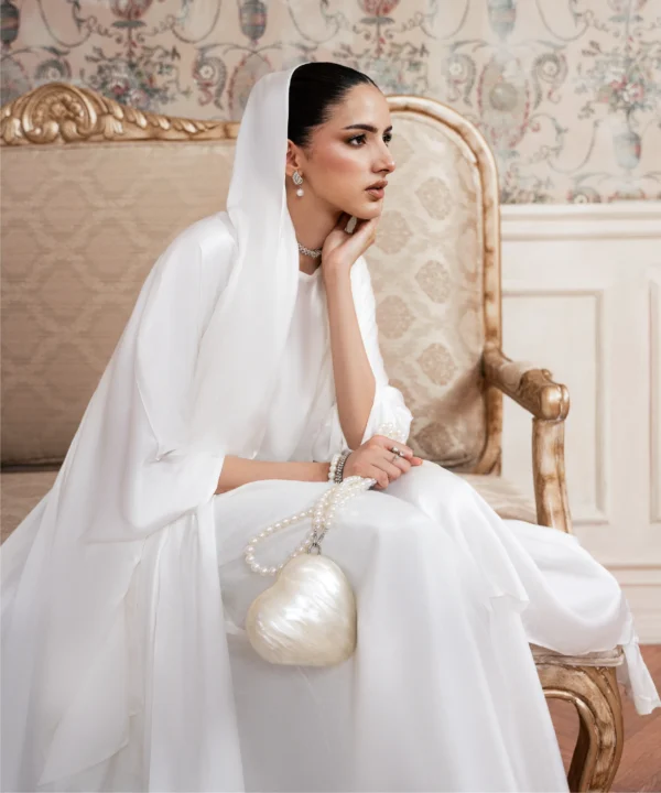 Amira white abaya
